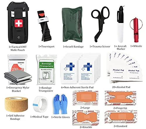 Ifak emerg gun shot wound trauma kit combat first aid surplus pouch survival med kit de trauma kit for workplace