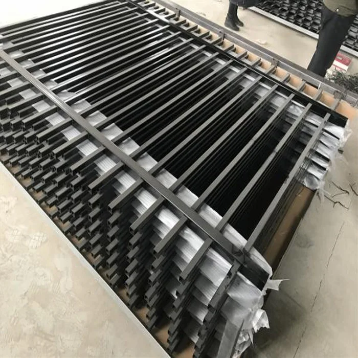 Steel Boundary Farm Wall Fencing Panels 8FT Galvanized Powder Coated Black Wrought Iron Fence