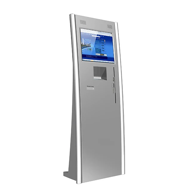 Indoor Self Service  Slim Kiosk for Supermarket Terminal Ultra Slim Vertical Wall