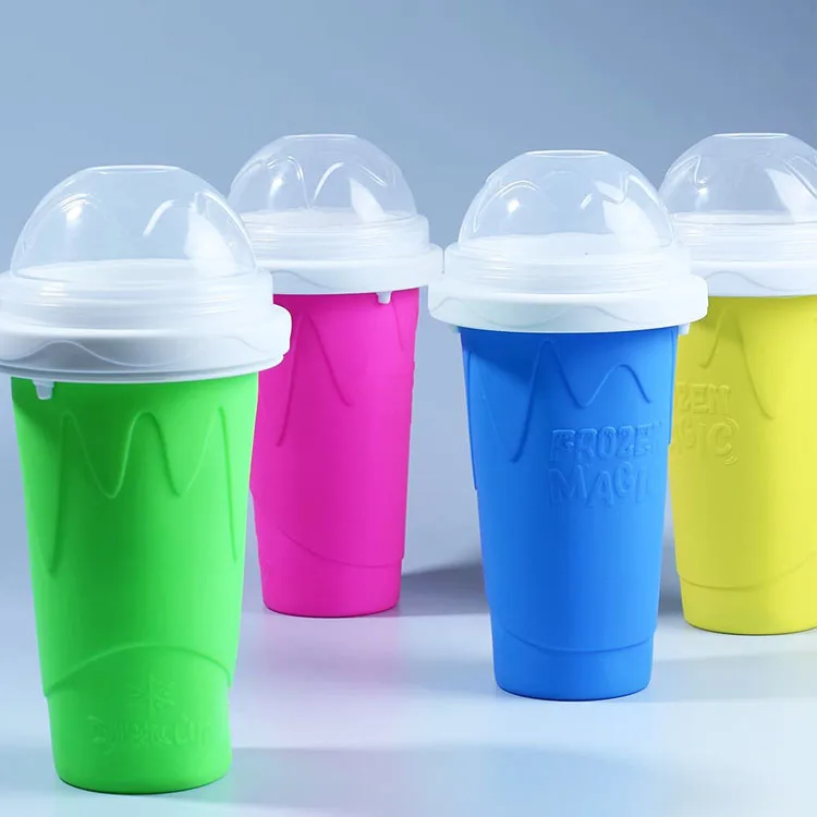 Wholesale Fast Frozen Ice Cream Silicone Cup Portable Summer Cooling Magic Slushy Maker Kids Family Cube PP SUMMER QUICK ICE