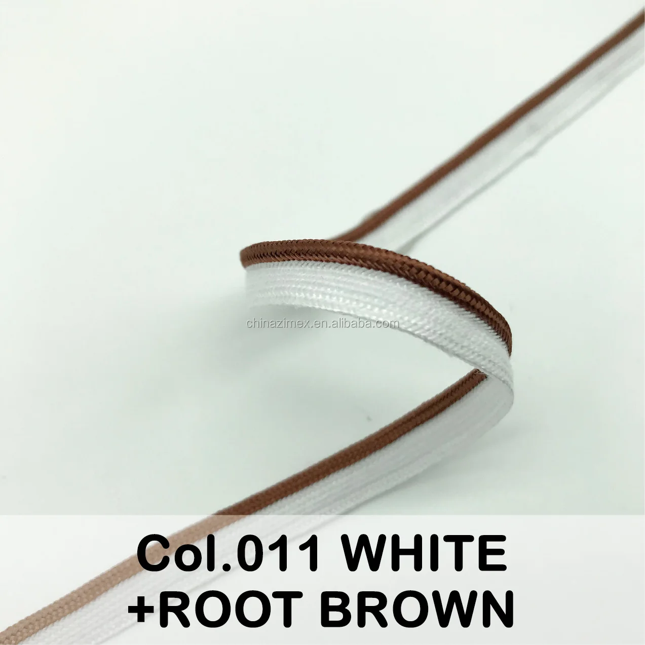 9mm brown flat soft bias piping rope for bags