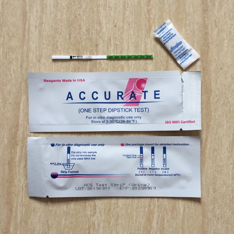 One Step Pregnancy HCG rapid test strip 2.5mm