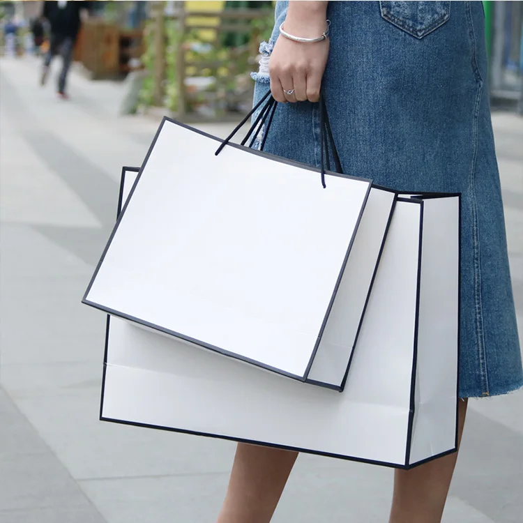 Custom Logo Muti-color Printed Recycled Packaging Shopping Handle Paper Corrugated Box With Rope