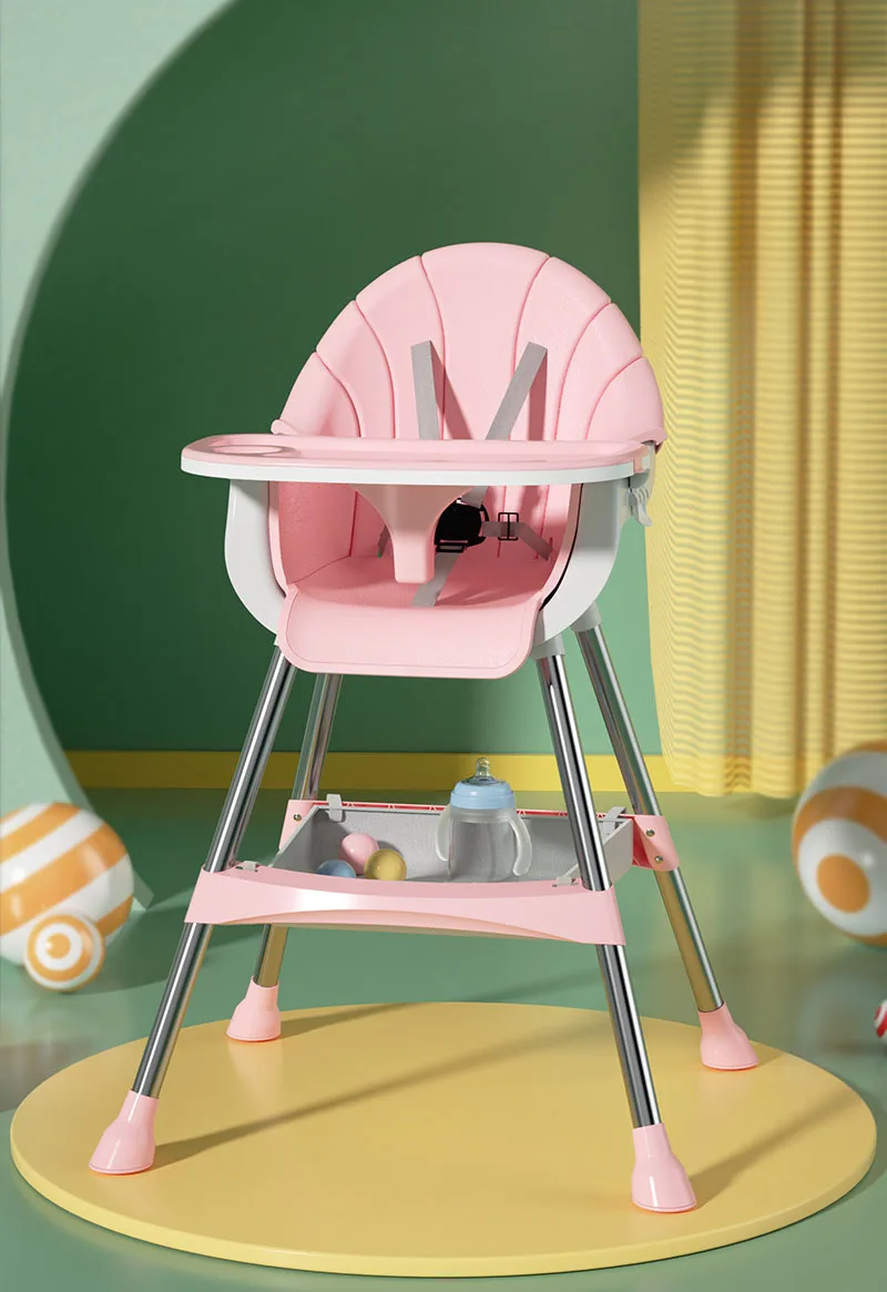 RHS-HC1 Baby High Chair Travel Infant Comfortable Armchair Portable Baby Feeding Chair Adjustable High Chair