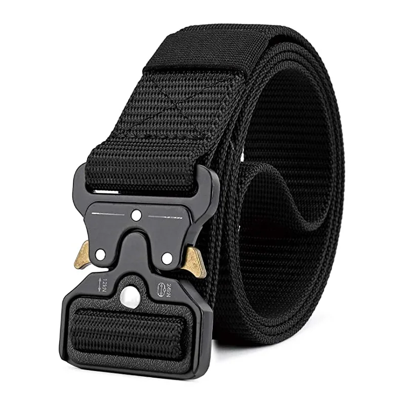 Outdoor tactical belt aluminum alloy lightweight outer belt elastic weave customized with logo