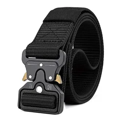 Outdoor tactical belt aluminum alloy lightweight outer belt elastic weave customized with logo