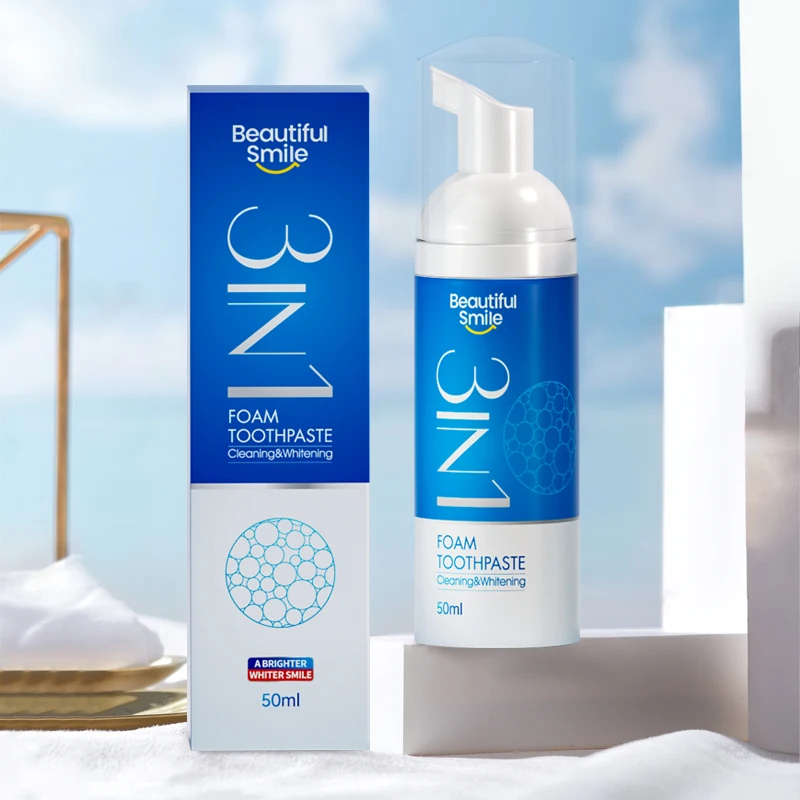 Natural white home teeth whitening foam & teeth cleaning foam toothpaste