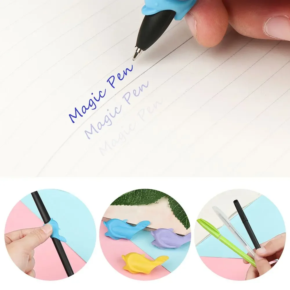 2 Pens 20 Refills 2 Grips Magic Pens Reusable Magic Practice Copybook Invisible Inks for Drawing Pen Books