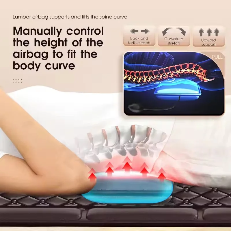 Hot sale adjustable with removable heating vibration massage bed mat electric full body home office massage cushion