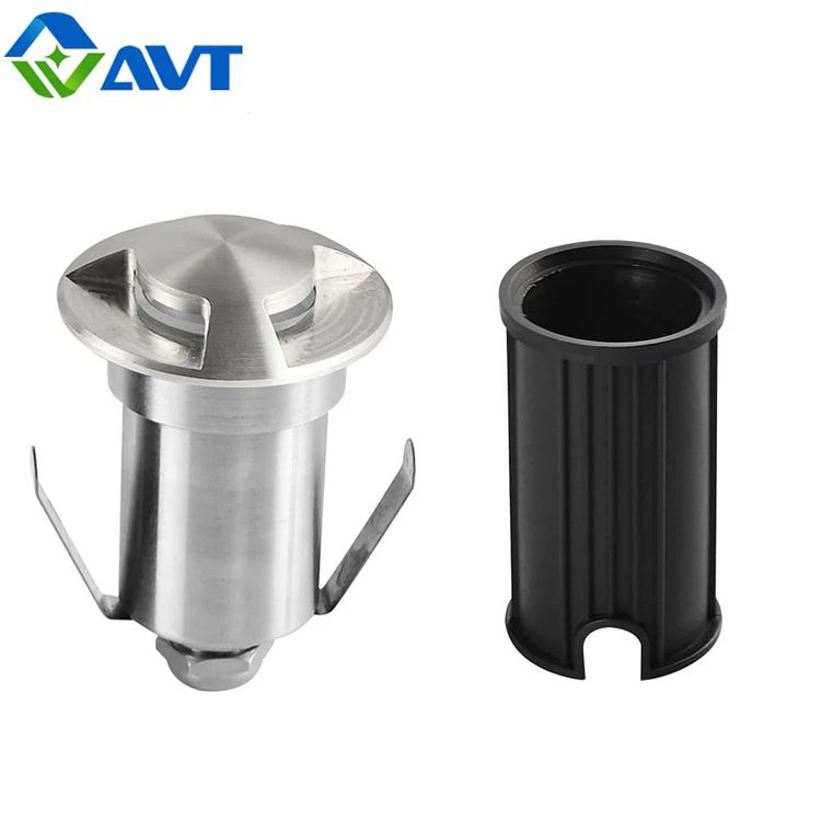 High quality stainless steel round recessed 1W LED inground lighting DC24V 12V underground light