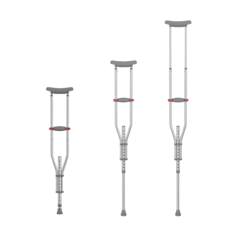 Alloy Walking Aid For Elderly Column Crutches Underarm Anti Slip Retractable Fracture Crutch Aluminum