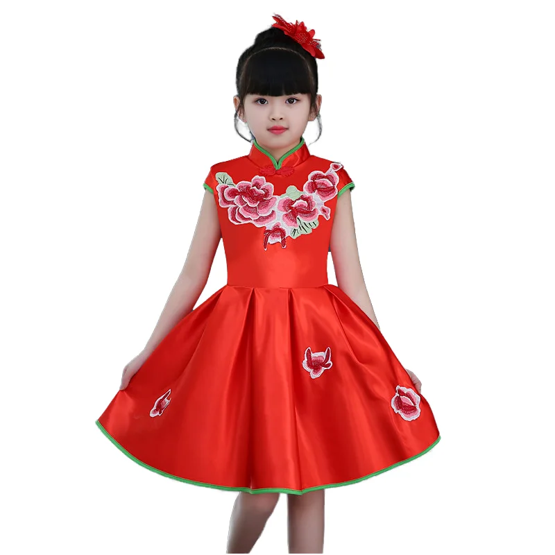 Fashion Sleeveless V-neck Latin Dance Dress Rumba skirt One Piece Stage Costume