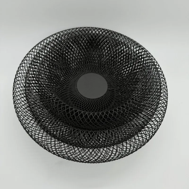 Double Mesh Metal round Fruit Storage Basket Decorative Fruit Bowl Eco-Friendly for food use