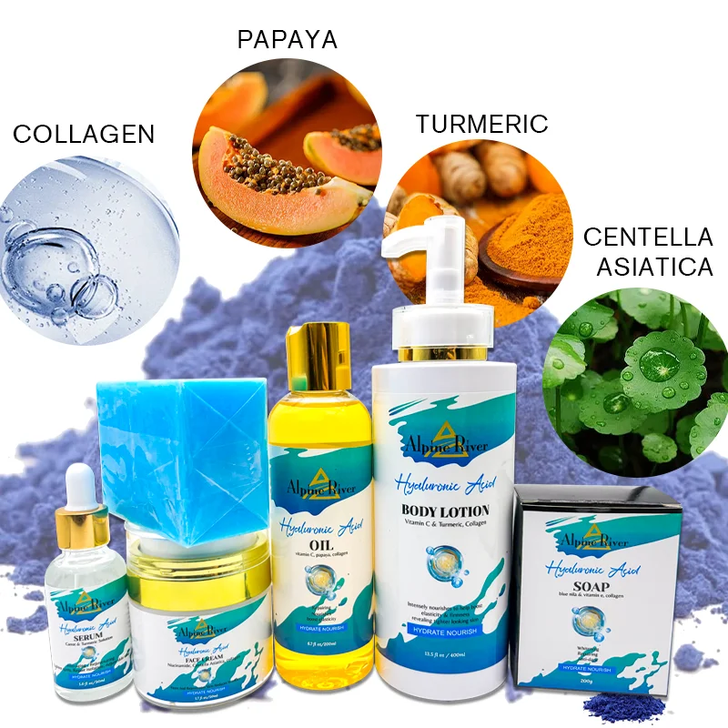 Private Label Natural Organic Skin Care Products Hyaluronic Acid Anti-Aging Improvement Pigmentation Korea Skin Care Set