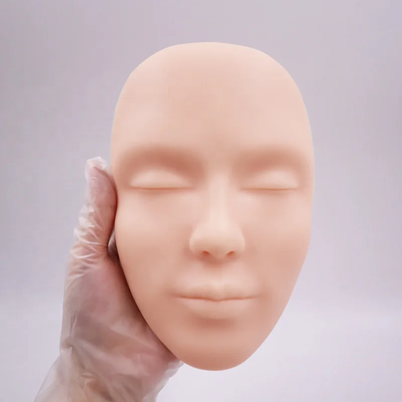 Pmu Supplies Realistic Silicone Face Makeup Mannequin Face Tattoo Full Face Tattoo Practice