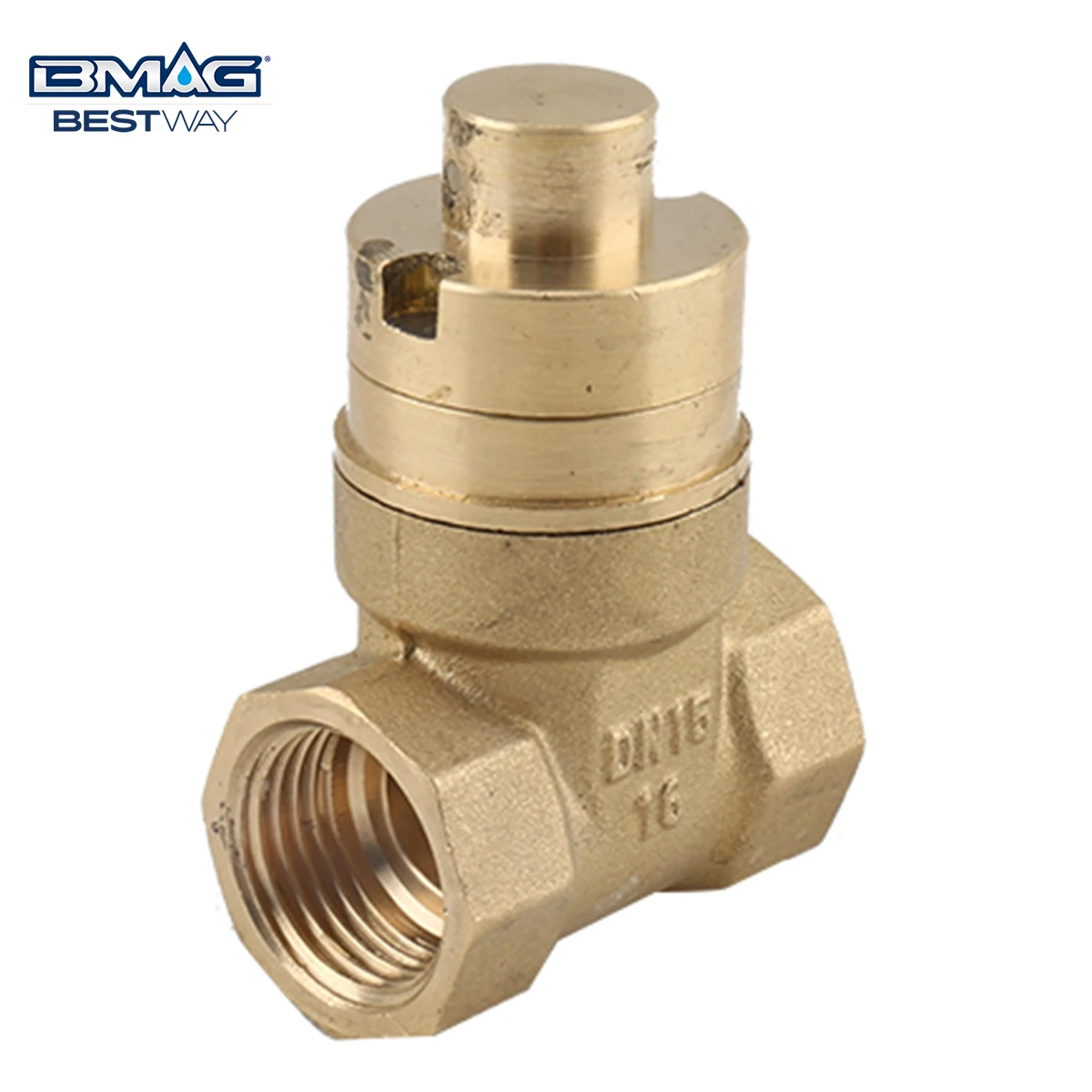 BMAG OEM ODM DN15 1/2 Inch PN16 Locking Brass Gate Valve Magnetic Lock Copper Gate Valve