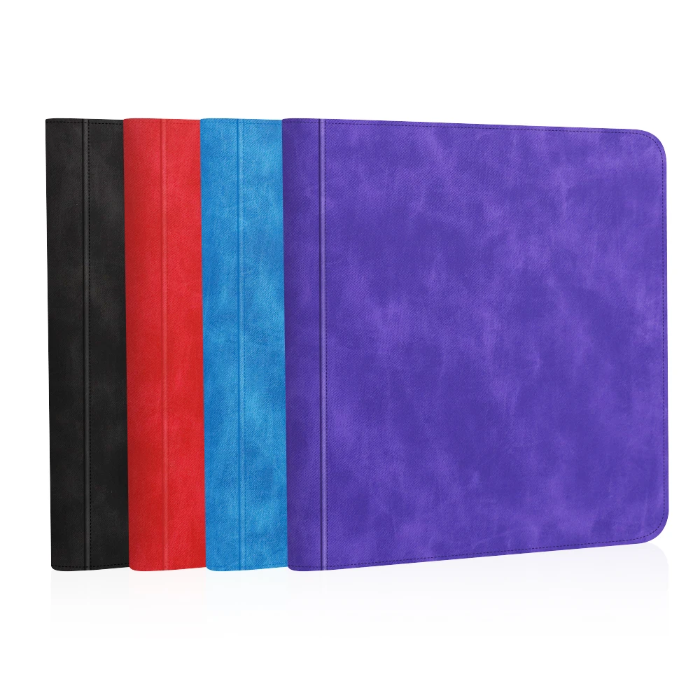 Ship Within 24 Hours!!! 4 Hot Colors Available  PU Leather Toploader Binder Album, 12 Pockets Premium Top Loader Card Binder