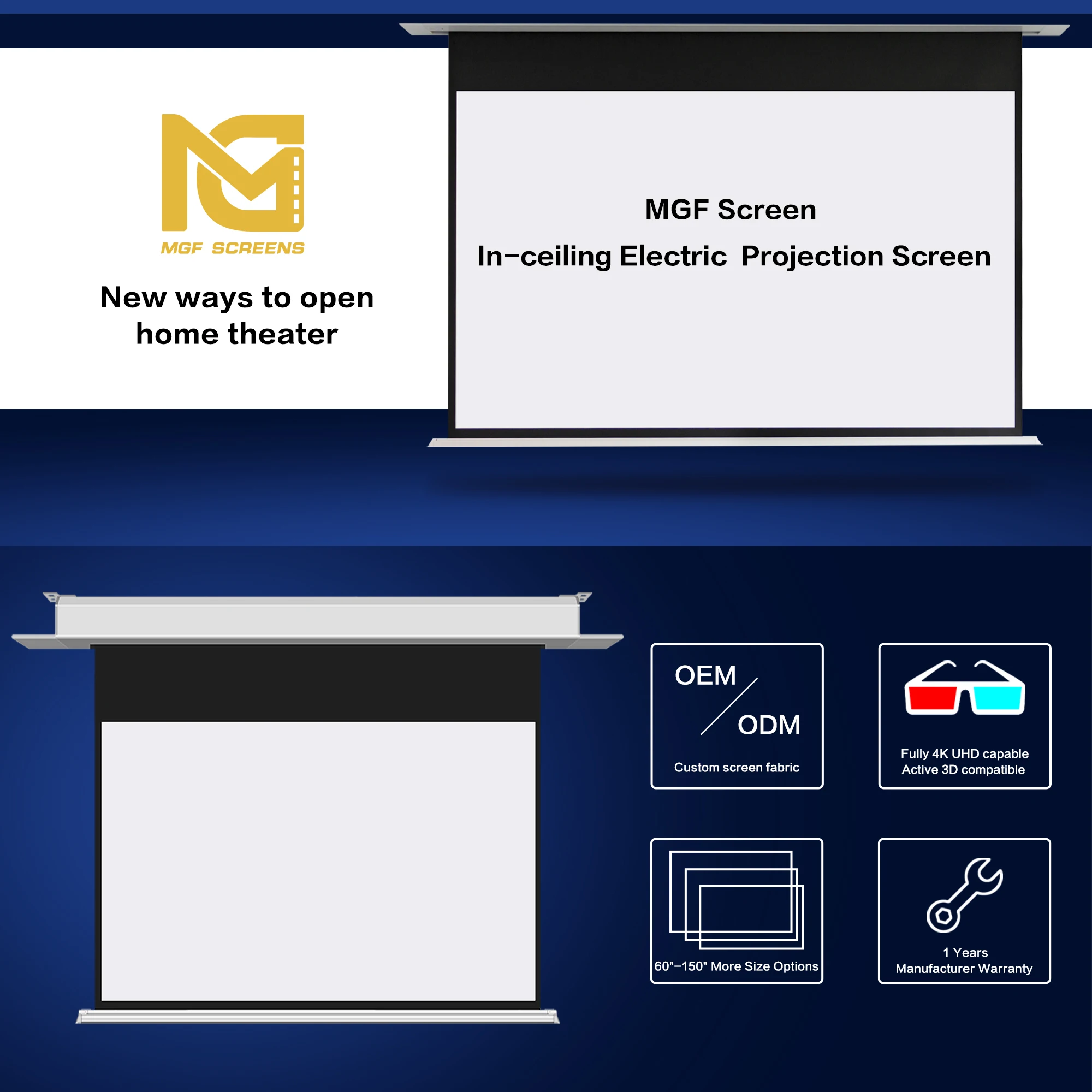 recessed ceiling electric projector screen alr motorized projector screen projection screens for home theatre