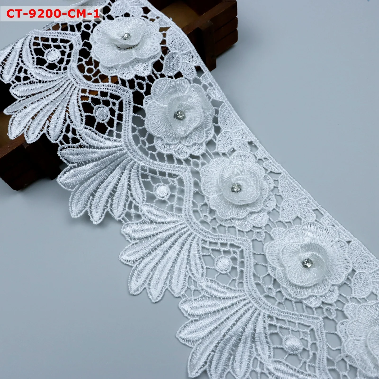 Elastic Lace Trim Soft Stretch Lace Trim Delicate Ribbon Vintage Flora Pattern for Wedding Headbands Garters embroidery trim