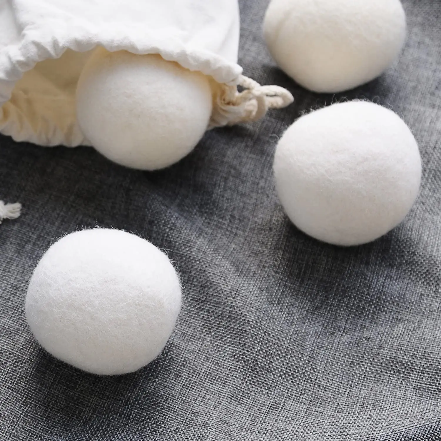 Wholesale 6 Pack Eco Friendly 100% Organic New Zealand Laundry Wool Felt Dryer Balls 100% organic premium wool dryer balls