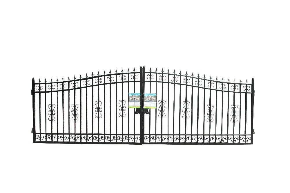 SUIHE Iron main gate designs Galvanized powder coated luxury wrought iron gate designs