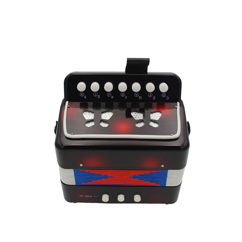 Keyboard Instrument Children Toy Accordion ABS Plastic 2 Bass Buttons 7 Key Diatonic Button Toy Accordion For Sale