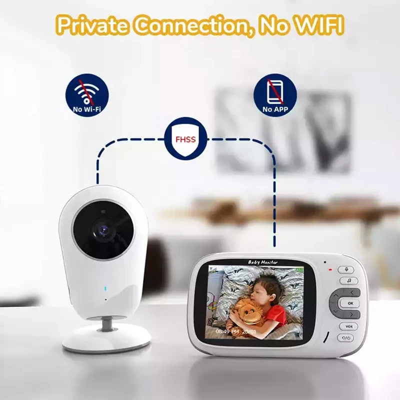 Real Time Wireless Monitoring Kids Security Camera GM609 Mini Camera With Screen Two Way Audio Baby Monitor