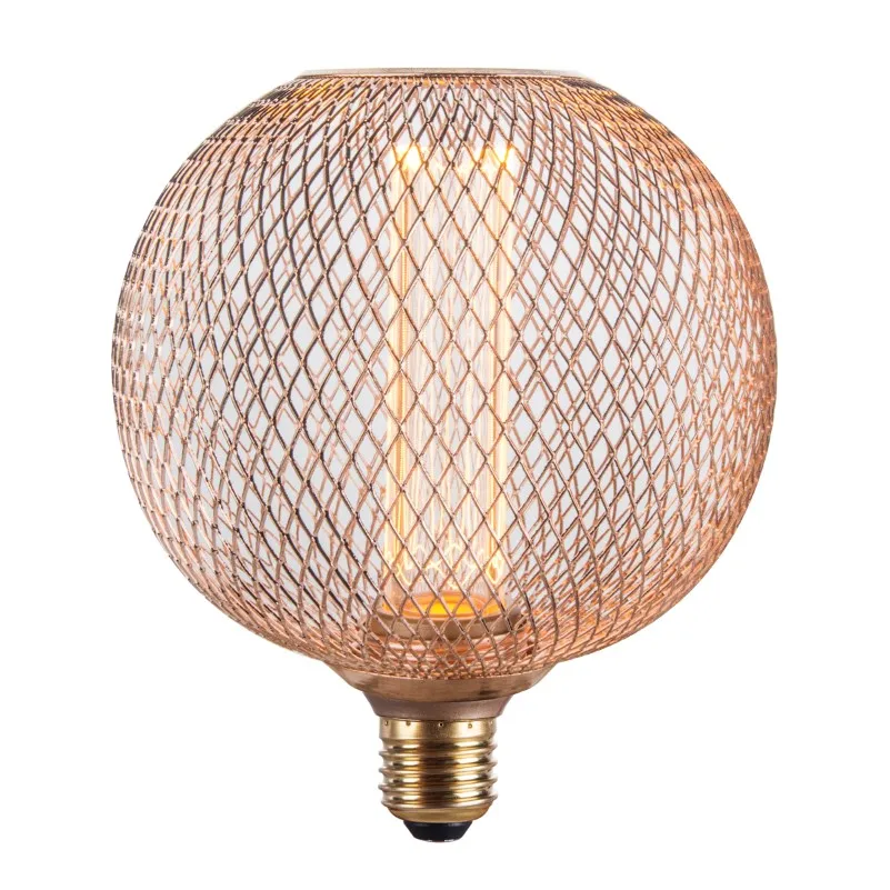 Vintage  E27 4w 110v 230v Antique Bulb Metal Cage Led Filament Bulb Light Edison Light Bulb Grille Decoration