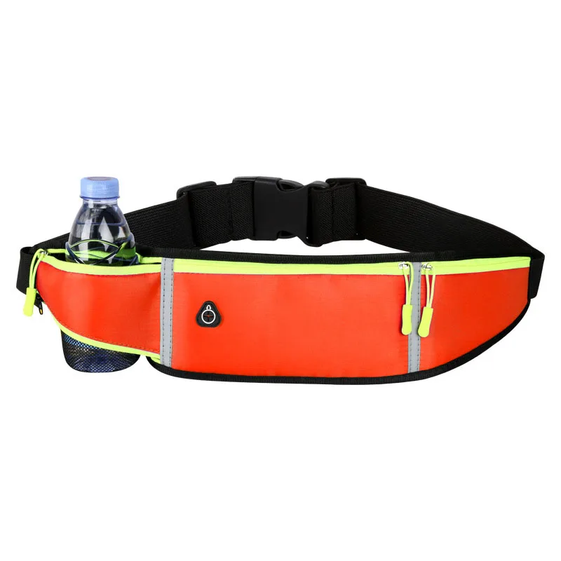  Fashion gym sports reflective running belt Waist Bag Outdoor Sport Men And Women Water Bottle Fanny