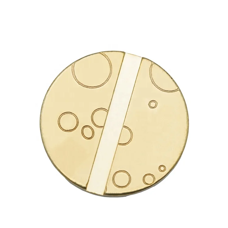 Yue Hua Brand New Bulk Brass Metal Tokens Customized Logo Natural Color 2Mm Thick Token Coin
