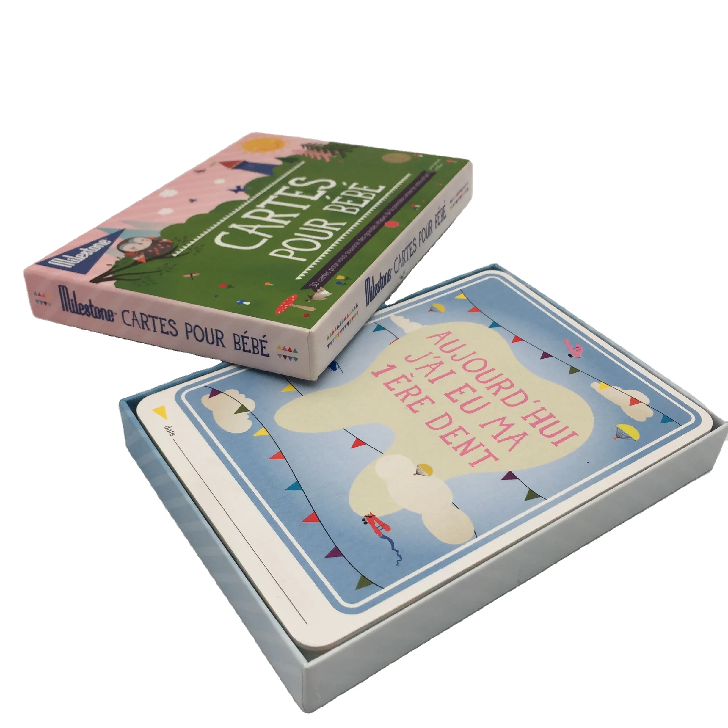 Детские Образовательные красочные карты игральные карты детские рожденные карты с принтом коробки