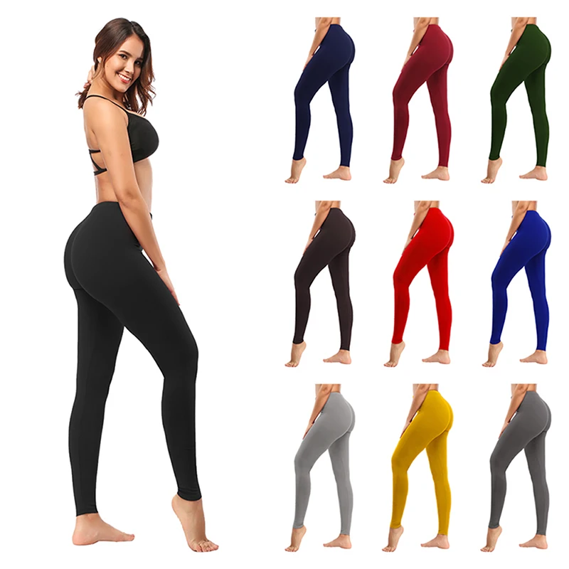 
China factory wholesale fancy winter multiple colors women sexy fitness leggings workout push up yoga leggings 