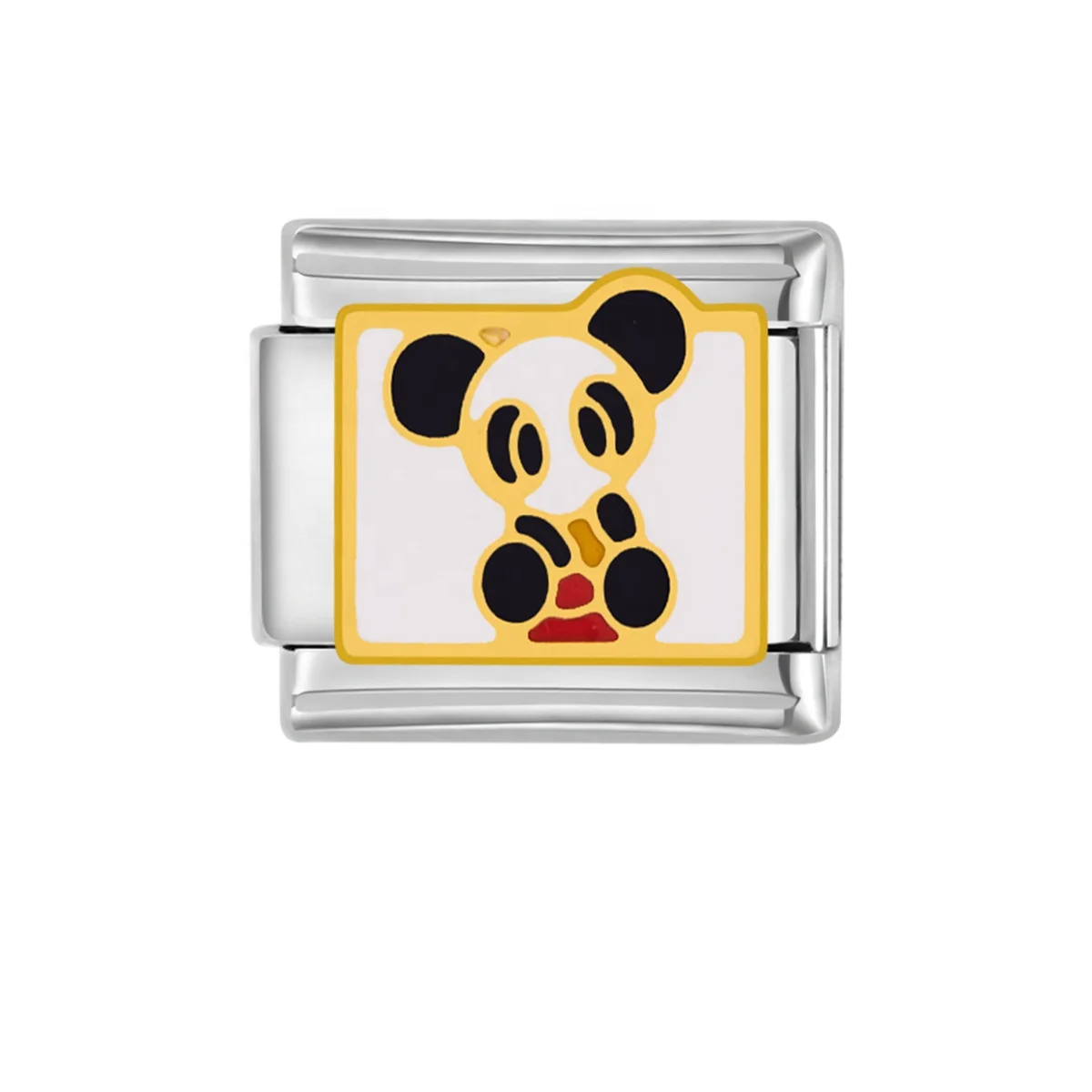 Freely style spliced Enamel bracelet DIY Italian module charm rings Stainless steel Italian module bracelet for men and women