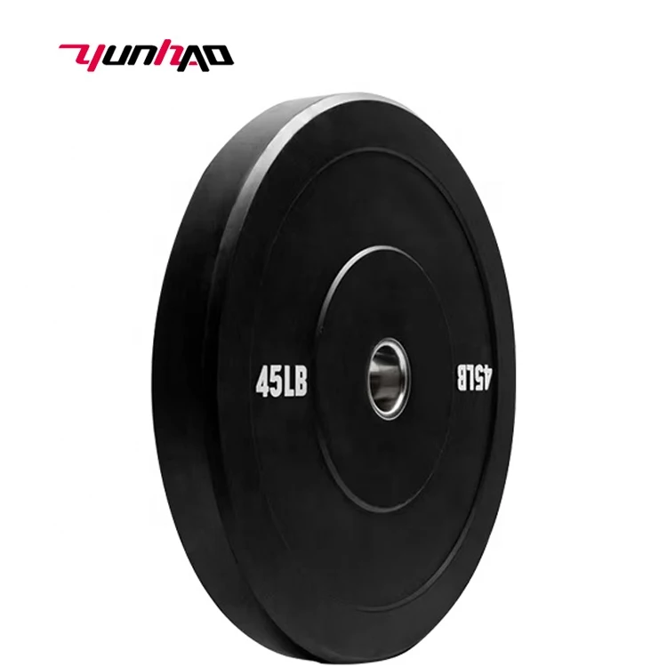 YC Hot Sale Wholesale Gym Custom Logo Rubber Bumper Barbell Weight Plate For Power Training
