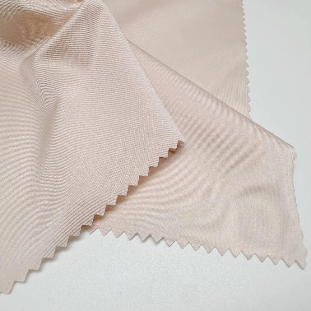 Shiny 76% Nylon 24% Spandex Four Way Stretch Knitted Fabric For Swimming wear Dance wear