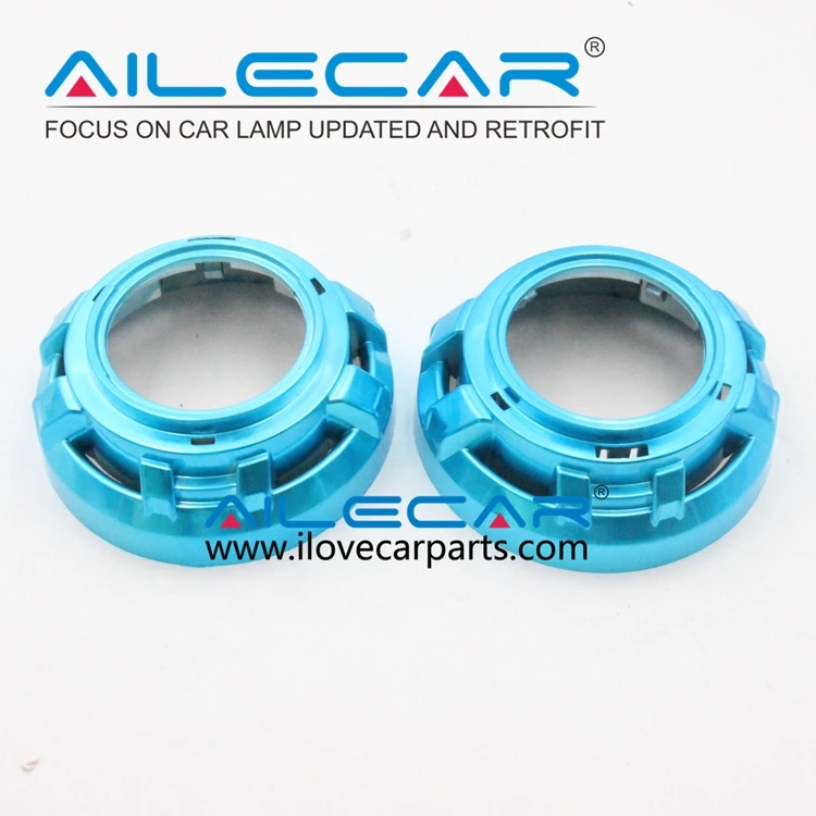 ALECAR 3 Inch Retrofit Projector Cover Projector Lens Shrouds Q5 Projector Plastic Apollo Ice Blue 5G for Hella 12V Universal