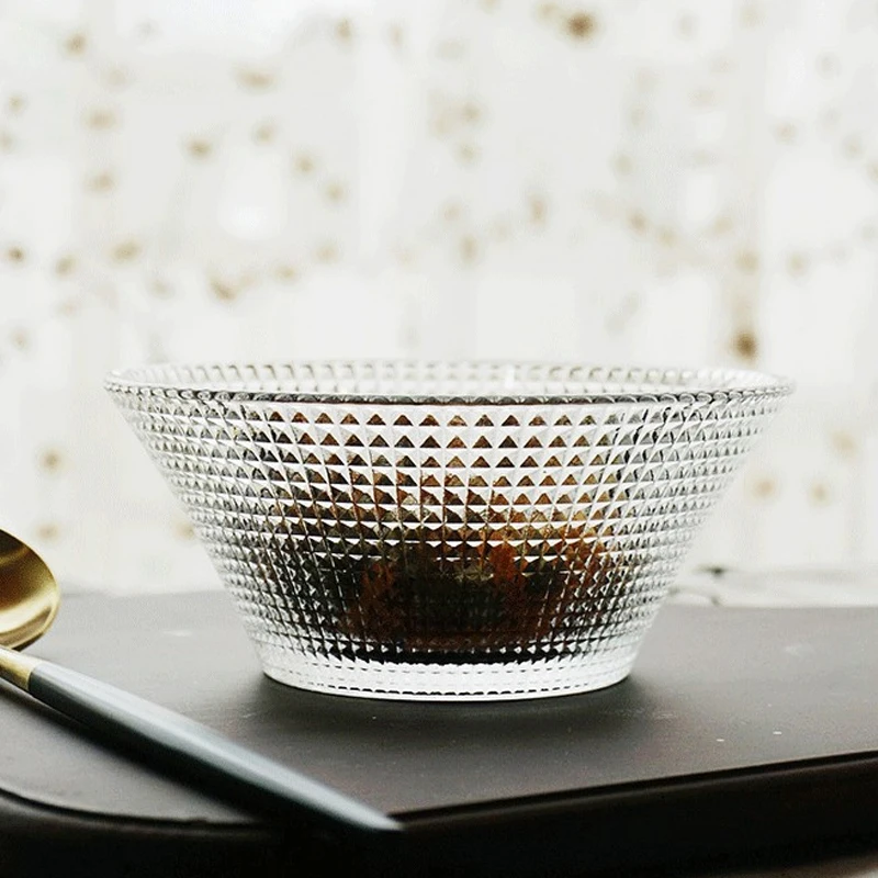 Wholesale Blinkmax glassware Dinnerware Glass Bowl Reticulated Transparent Glass Candy Bowl for Dried Fruits Glass Storage Bowls
