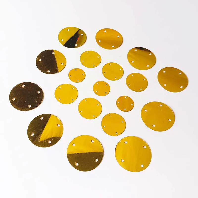 4-hole round flat clothes film sequins diy Christmas party costume dress decorative sewing plastic bulk loose beaded PVC sequins