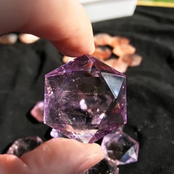 Natural Ornaments Crystals Pure Amethyst Rose Quartz Fire Quartz Hexagram Pendant