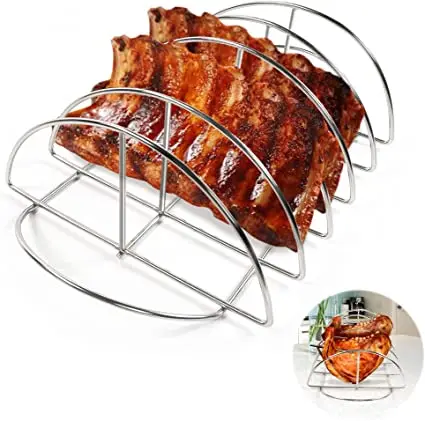sausage griller BBQ chicken rack Expansion Grilling Rack made of stainless steel BBQ oven Expander Rack