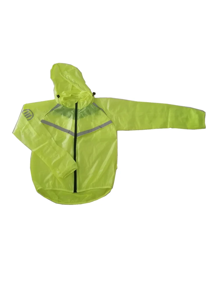 Breathable lightweight customer transparent 100% waterproof cycling rain jacket for sale