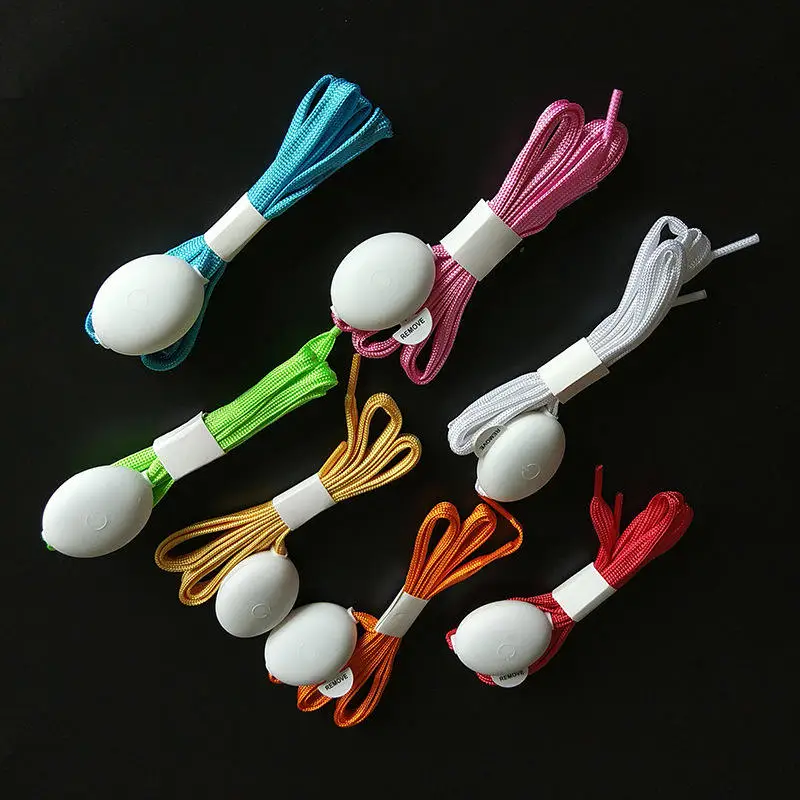 NX Supplier  Rainbow Colorful Led Light Flashing Luminous Nylon Shoelaces Shoe String Laces Shoestring charms for Night Party