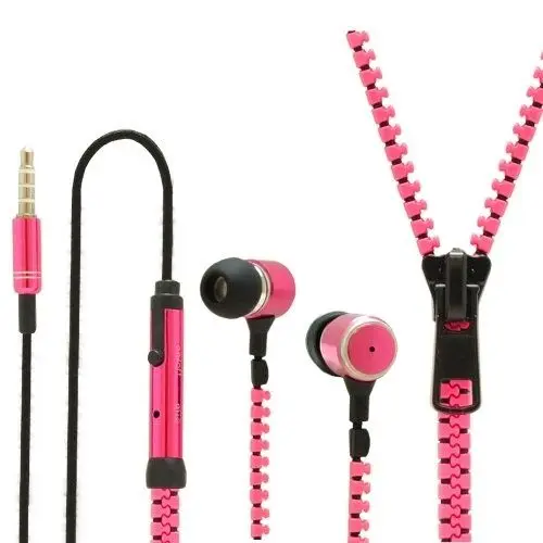 Wholesale in Ear Earphone New Design Zipper Headphone Headset Shenzhen Factory