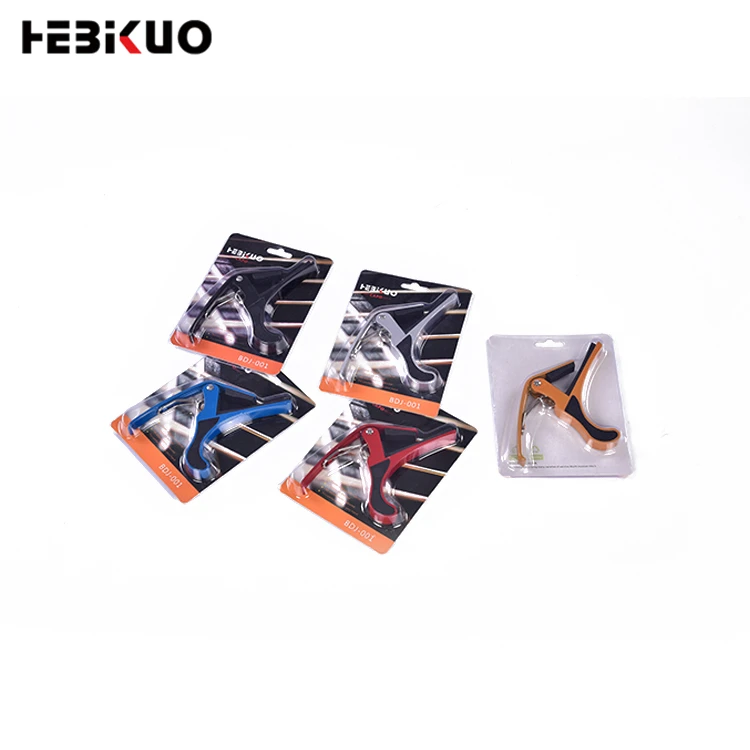 Free Sample Wholesale Customized Quick Change Clamp Key Aluminium Alloy Metal Black Acoustic Guitar Capo
