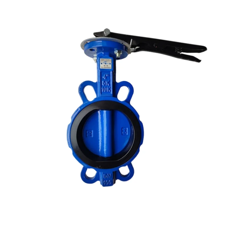 Handle Wafer Type Butterfly Valve Ptfe Manual Butterfly Valve Single Acting Fluorine Lined Soft Seal Valve