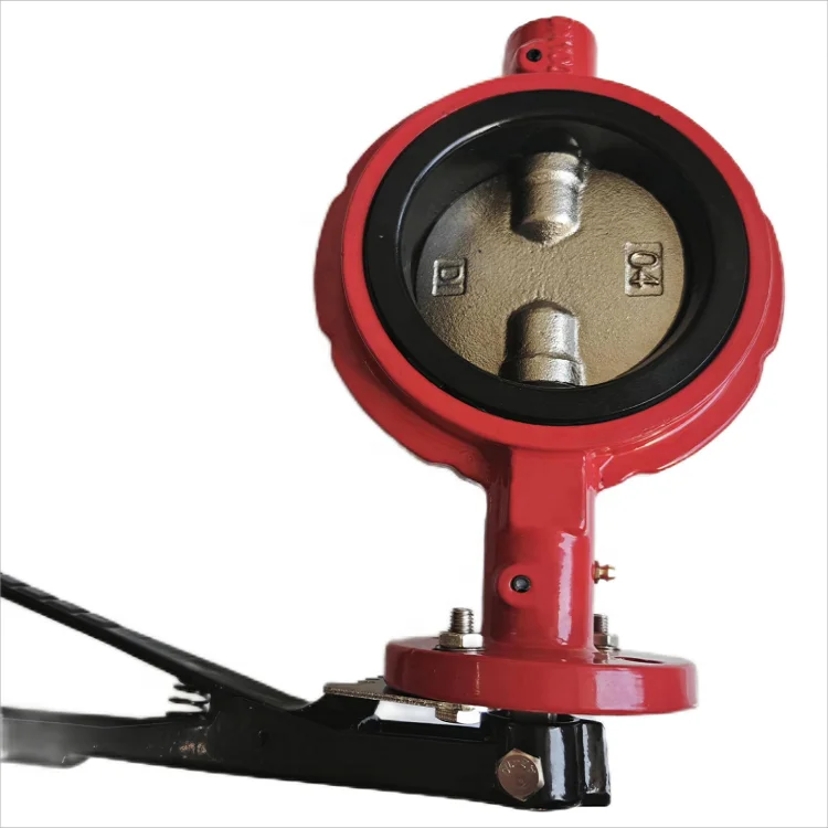 4 Inch Double D stem Ductile Iron body ANSI 150 wafer butterfly valve