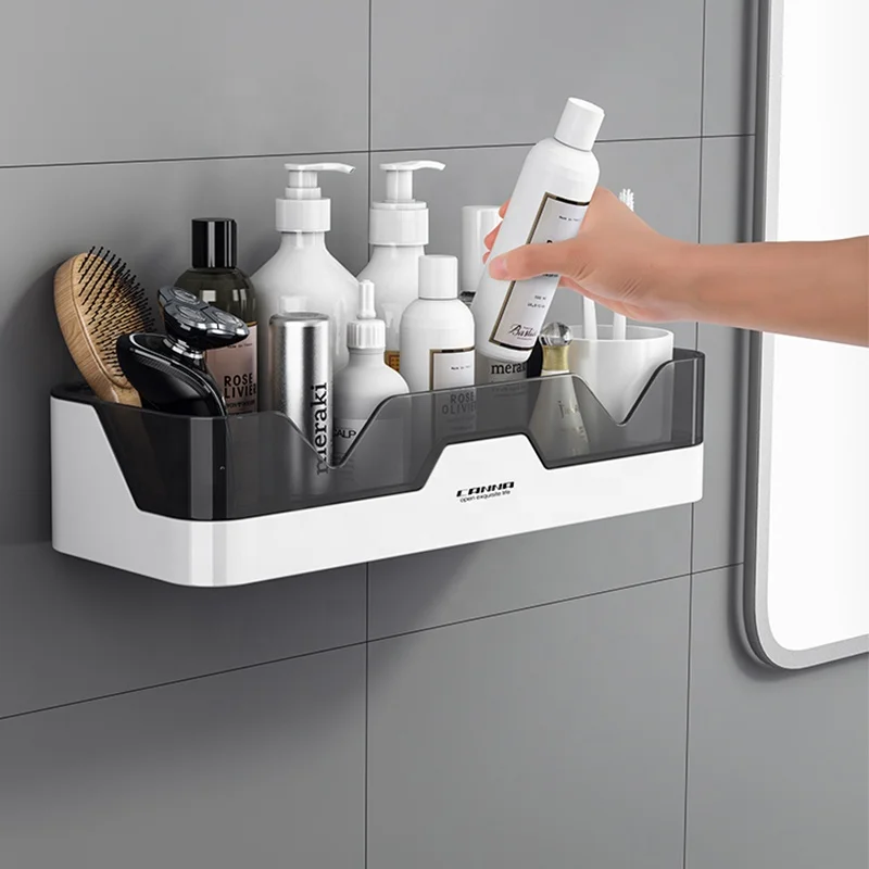 
Bathroom Holder Shower Shelves Wall Mount Kitchen Storage Basket Home Organizer 