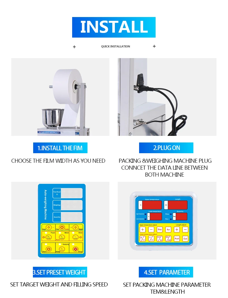 Automatic granules powder packaging production line