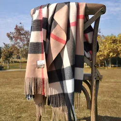 190*70cm Plaid scarf for women British classic  autumn and winter warm  scarf