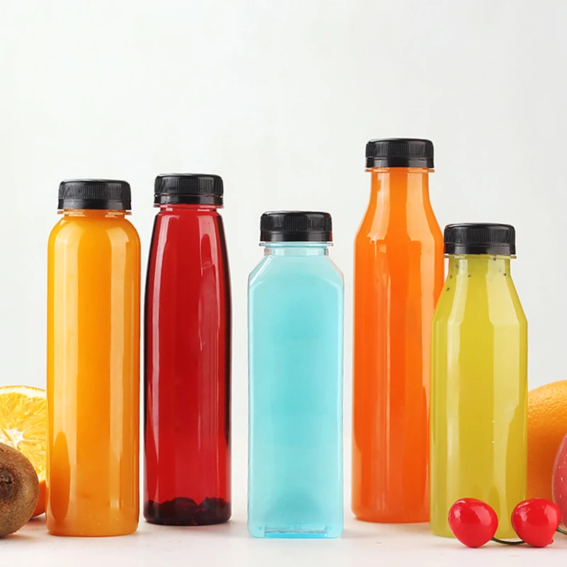 8 Oz Pet Plastic Reusabl Disposable Milk Bulk Beverage Juice Bottles With Tamper Evident Caps